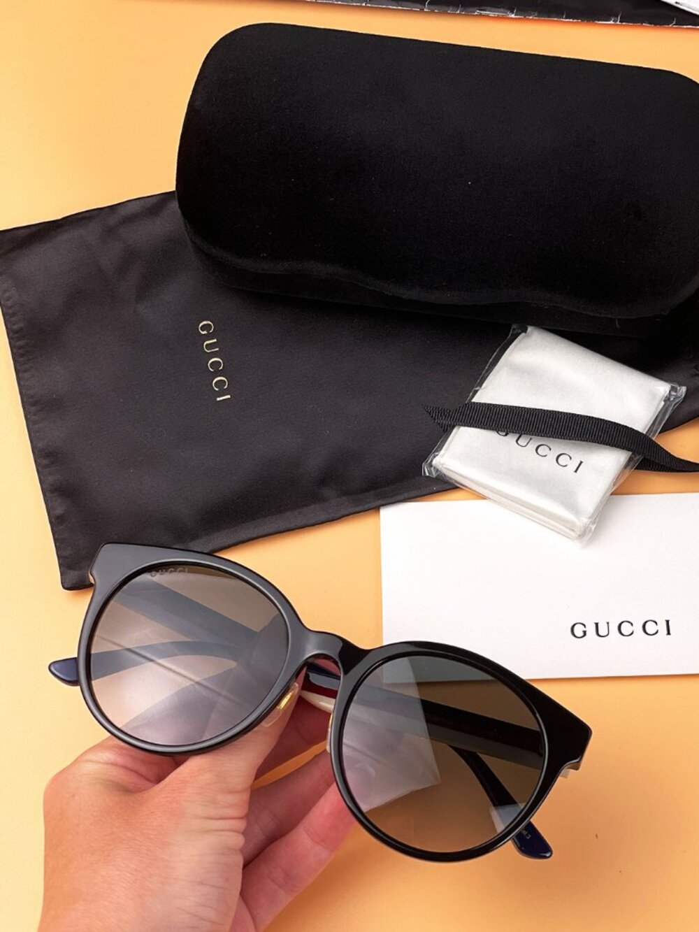 GUCCI GG0416SK 001 BLACK ROUND SUNGLASSES